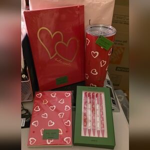 Kate Spade Red Heart Stationery Set